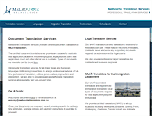 Tablet Screenshot of melbournetranslation.com.au